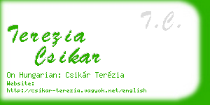terezia csikar business card